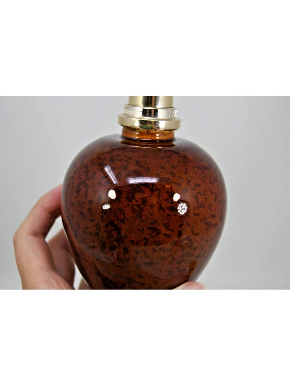 Lampe Berger Fragrance Lamp #5151 Saint Clement Tortoise Brown Gold Lid France